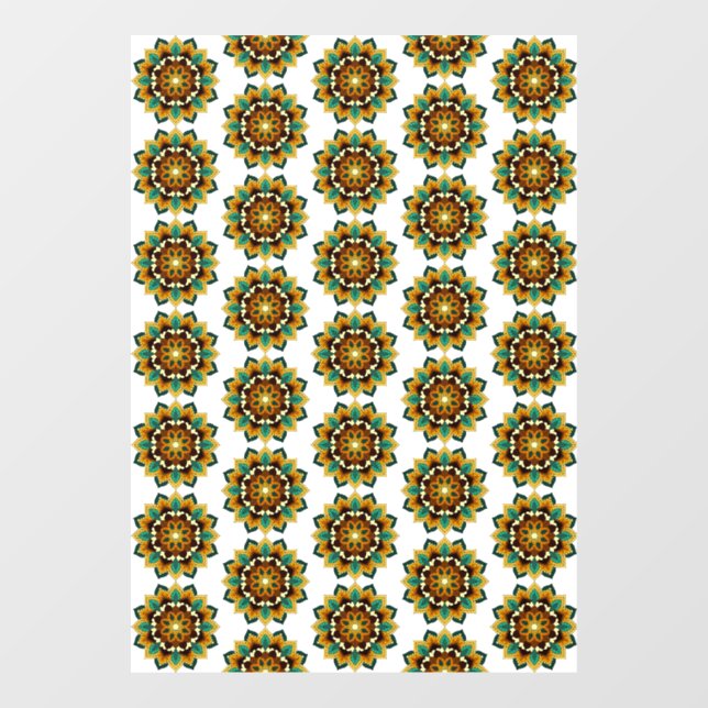 Mandala Pattern 02 in yellow & tan (Sheet)