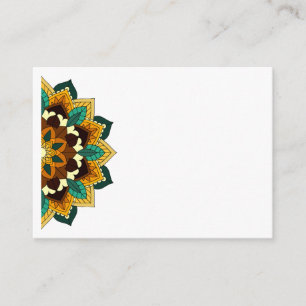 Mandala Pattern 02 in yellow & tan Advice Card