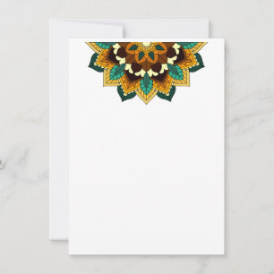 Mandala Pattern 02 in yellow & tan Save The Date