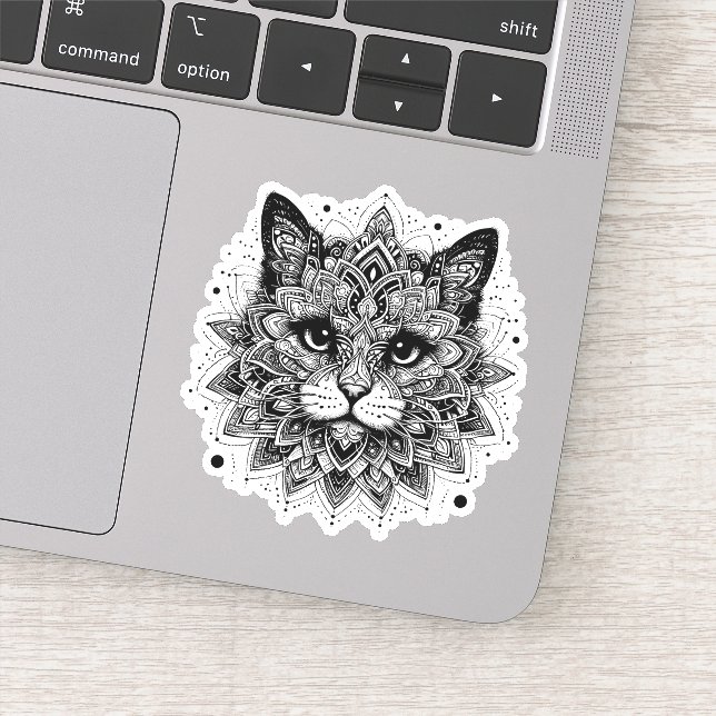 Mandala Pattern Cat Design (Detail)