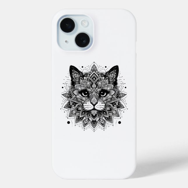 Mandala Pattern Cat Design Case-Mate iPhone Case (Back)