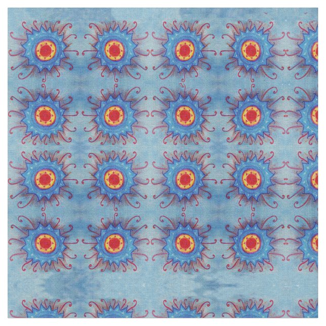 Mandala Pattern Combed Cotton (56" width) Fabric (Close Up)