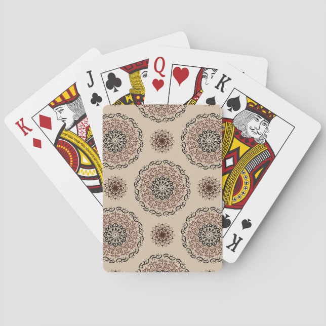 mandala pattern design playing cards (Back)