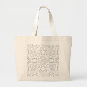 Mandala pattern large tote bag