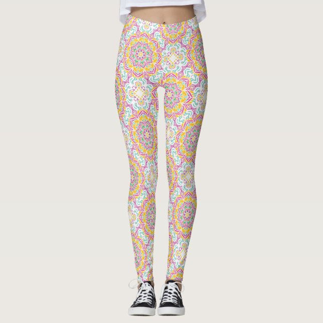 Mandala Pattern Leggings (Front)