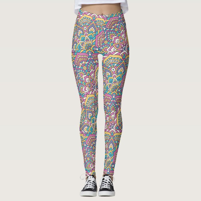 Mandala Pattern Leggings (Front)