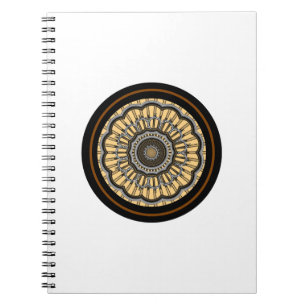 mandala pattern round ethnic notebook
