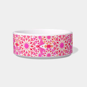 Mandala pattern, shades of pink and coral bowl