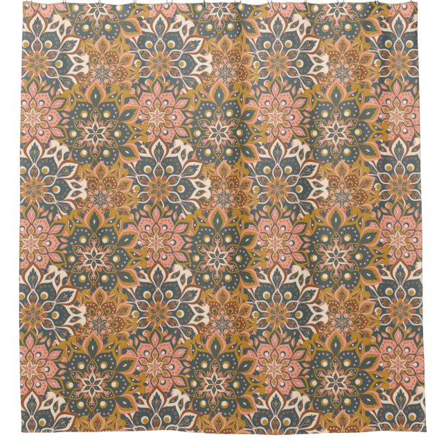 Mandala Pattern Shower Curtain (Front)