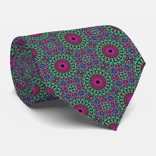  Mandala Pattern Tie (Rolled)