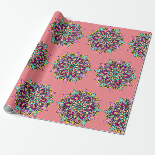 mandala pattern wrapping paper