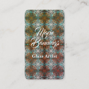 Mandala Peacock Boho Inspirations Business Card