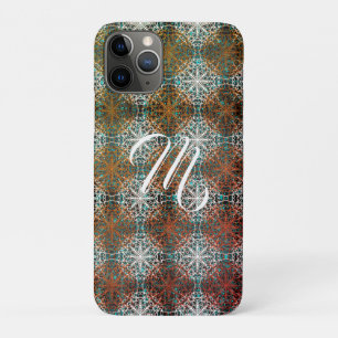 Mandala Peacock Boho Inspirations Monogram Case-Mate iPhone Case