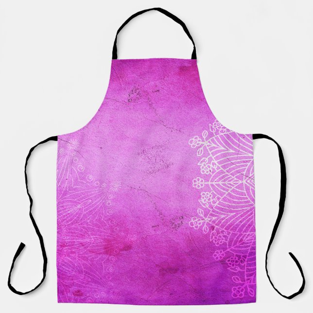 Mandala pink design meditation zen apron (Front)