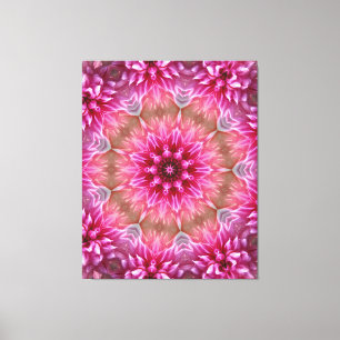 Mandala Pink Kaleidoscope Pattern  Canvas Print