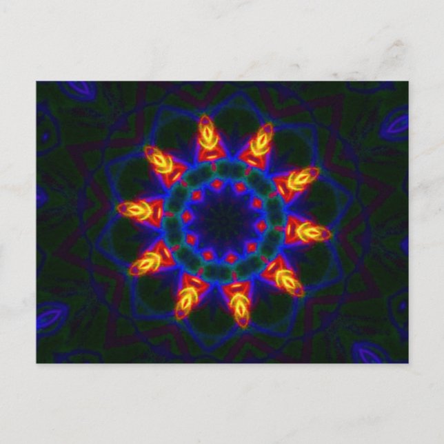 Mandala Postcard - Happy New Year message (Front)