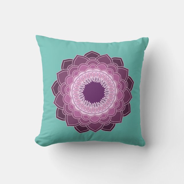 Mandala printed throwpillow  (Front)
