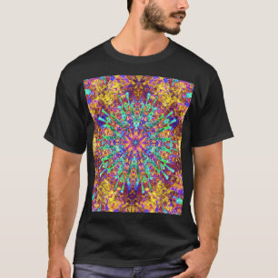 Mandala Psychedelic Trippy Hippie Colour Splash T-Shirt