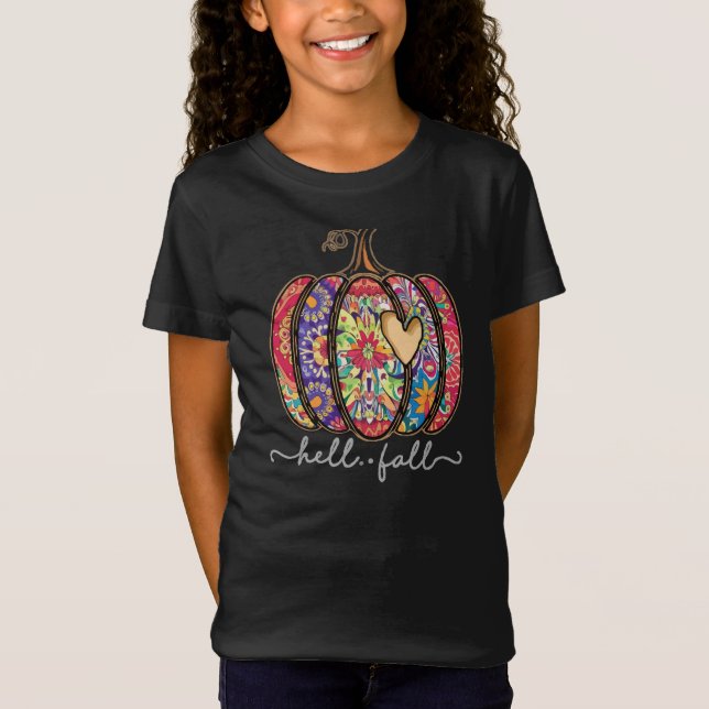 Mandala Pumpkin Halloween T-Shirt (Front)