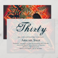 Mandala Red, Black, Brown Yoga Meditation Birthday