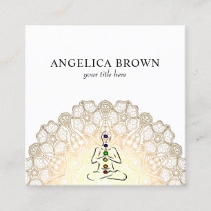 Mandala - Reiki Master with Chakras Business Card