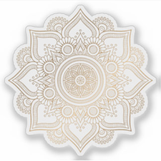 Mandala Retro hand drawn gold tattoo