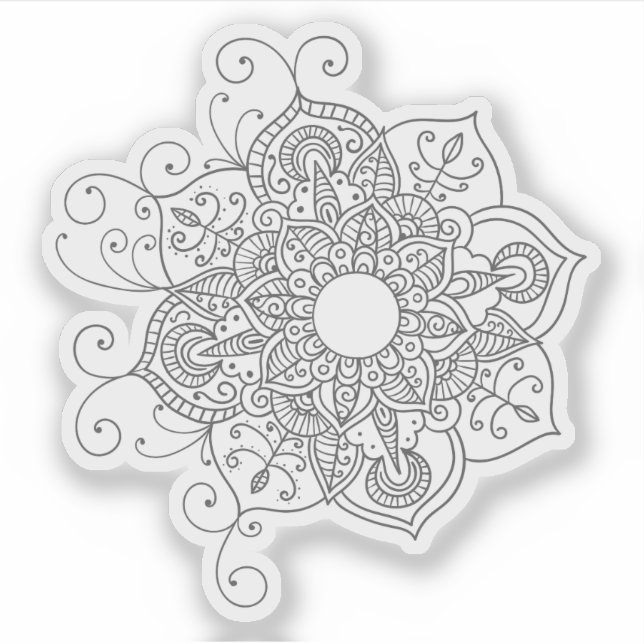 Mandala Retro hand drawn tattoo henna flower (Front)