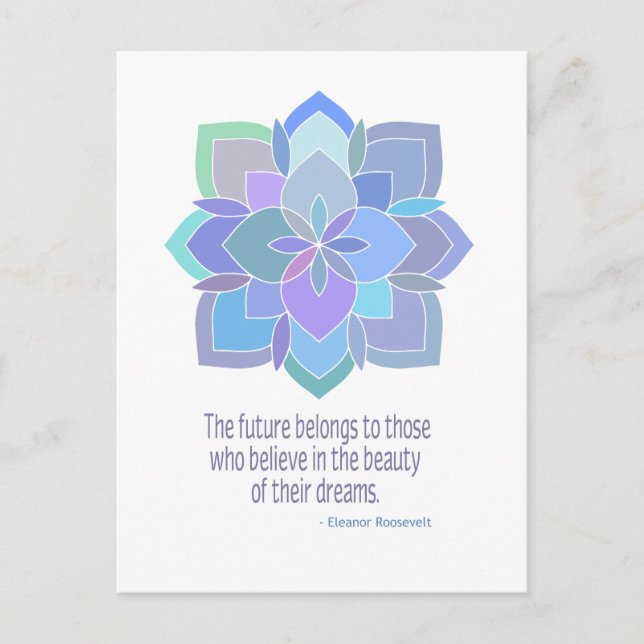 Mandala Roosevelt Beauty Quote Postcard (Front)