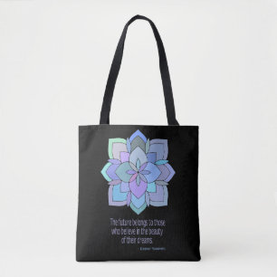 Mandala Roosevelt Beauty Quote Tote Bag