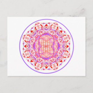 Mandala_rouge_violet Postcard