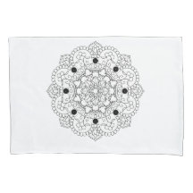 Mandala. Round black and white oriental pattern
