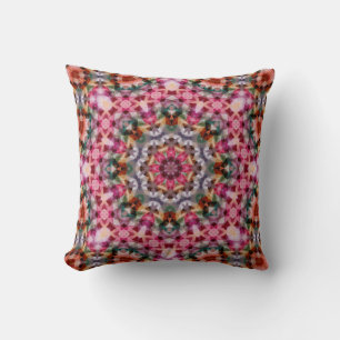 Mandala round kaleidoscope ornamental decoration c cushion