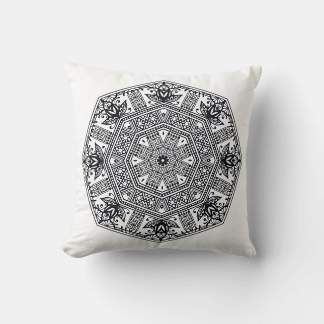 Mandala Round Ornament Cushion (Front)