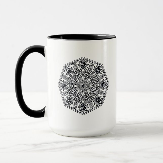 Mandala Round Ornament Mug (Left)