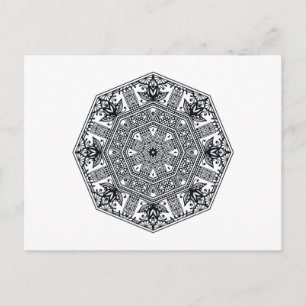 Mandala Round Ornament Postcard