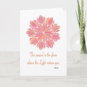 Mandala Rumi Wound quote Card