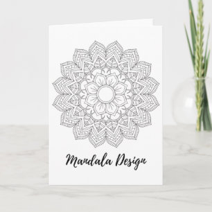 Mandala Sacred Geometry Art Yoga Mantra Flower Lot Card