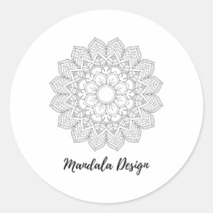 Mandala Sacred Geometry Art Yoga Mantra Flower Lot Classic Round Sticker