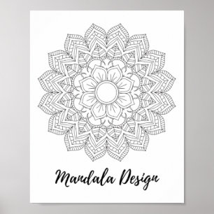 Mandala Sacred Geometry Art Yoga Mantra Flower Lot Poster