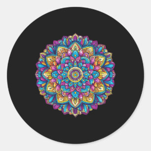 Mandala Sacred Geometry Meditation Classic Round Sticker