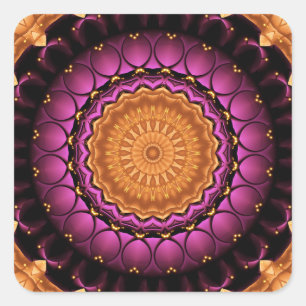 Mandala self-esteem created by Tutti Square Sticker
