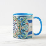 Mandala Shalom Mug<br><div class="desc">Entwined Star of David with rich and intricate Jewish design elements.</div>