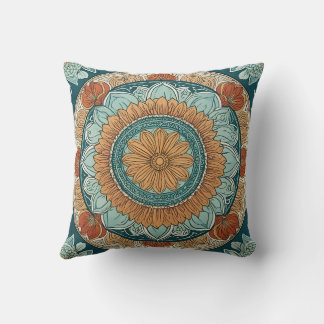 Mandala-shaped cushion