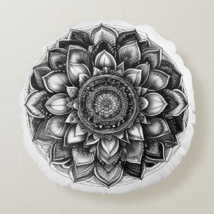 mandala shirt round cushion