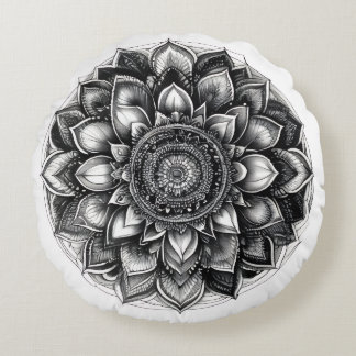 mandala shirt round cushion
