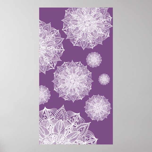 Mandala Snowflakes Poster (Front)