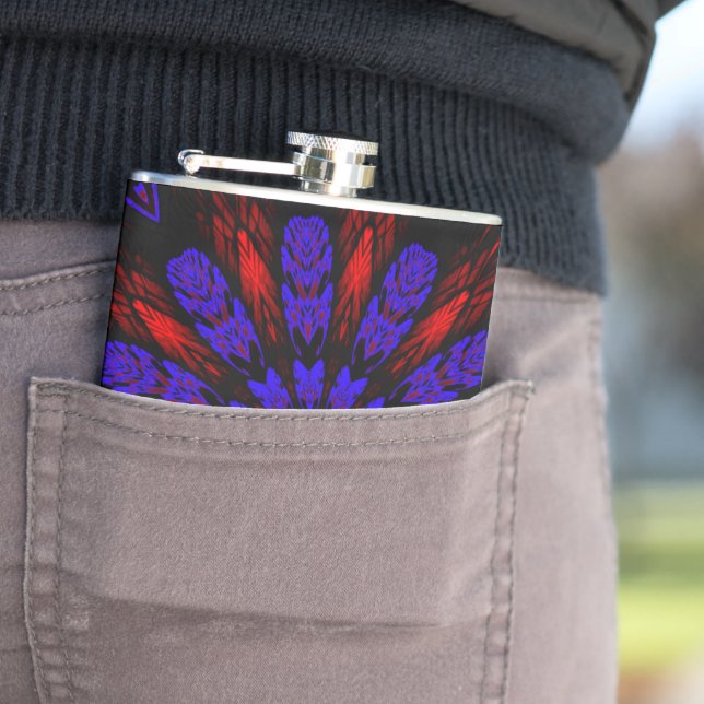 Mandala Southwestern Hippie Boho Chic Bohemian Hip Flask (In Situ)