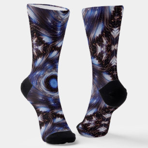 Mandala Space Art Funky Socks
