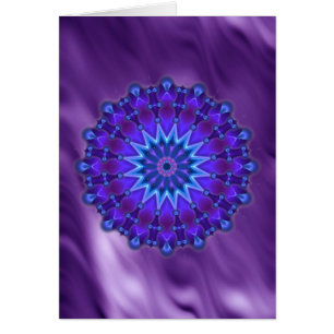 Mandala star in blue lila waves