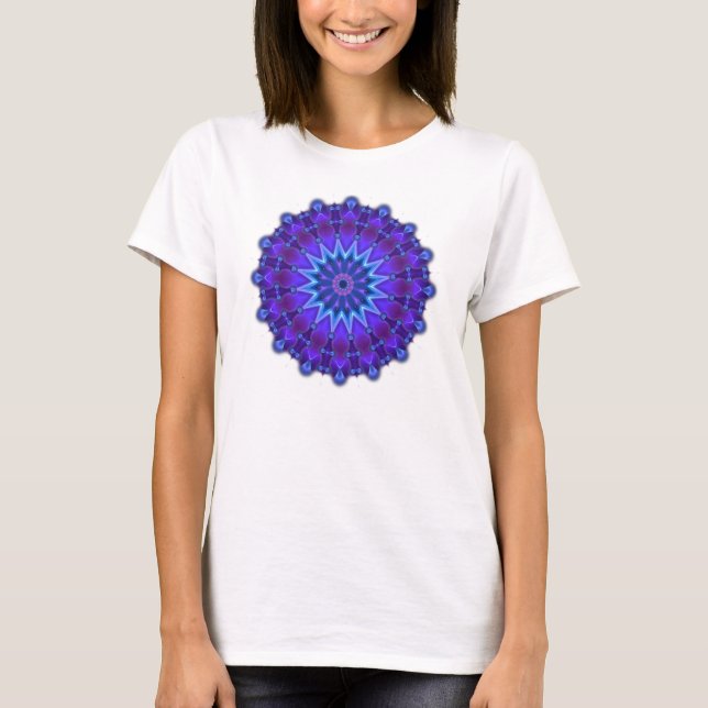 Mandala star in blue T-Shirt (Front)